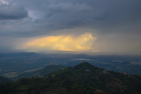 View of the plains from the resort